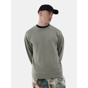 No Boundaries All Gender Fleece Crewneck Sweatshirt, Oversized Fit, Long Sleeve, Green, XL
