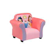 Disney Princess Upholstered Chair with Sculpted Plastic Frame by Delta Children Pink