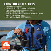 Ozark Trail Adult Unisex Paddle Vest, Blue, 3 Pocket, Adjustable Straps, USCG Level 70 Approved, 9XU81626NV-WM