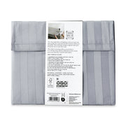 Hotel Style HS5401325722-57 4-Piece 600 Thread Count Grey Stripe Egyptian Cotton Bed Sheet Set, Queen - Deep Pocket