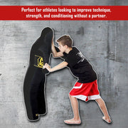 Combat Sports Legged Grappling Dummy, 70 lb, Black, Military-Grade Nylon, 5 ft 4 in