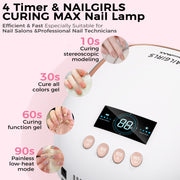 NAILGIRLS CURING MAX LED Nail Dryer, 80W, Automatic Sensor, LCD Display, White