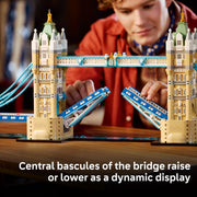 LEGO Architecture Tower Bridge Building Set, 3,745 Pieces, London Landmark Model with Raising Bascules, Home and Office Decor, 21067