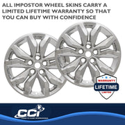 Coast2Coast Impostor Wheel Cover Set of 4, 18 Inch, 10 Spokes, Chrome Plated, Snap-On, ABS Plastic, IWCIMP407X