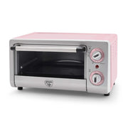GreenLife Air Fry Toaster Oven, Stainless Steel, Healthy Ceramic Nonstick, PFAS Free, Adjustable Temp & Time Control, Tray & Basket, Pink, CC007673-001
