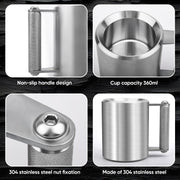 Auckpure Heavy Mug Fitness Dumbbell, 22 LB Stainless Steel, 360ML Capacity, Anti-Slip Handle, Welding-Free Design, WEM-BXGYLBZ10KG
