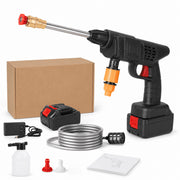 Byseng Cordless Pressure Washer, 500PSI Portable Electric Washer with 48V Rechargeable Battery, 5m Hose, Foam Bottle, Nozzles for Car and Outdoor Cleaning 8106