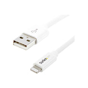 StarTech.com Lightning Cable, Apple MFi Certified, Reversible 8-Pin Connector, White, 1 Meter USBLT1MW