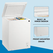 Kenmore 5.1 Cu Ft Convertible Chest Freezer, Garage Ready, Adjustable Temperature Control, White, KKCFWM5.1-W