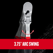 Craftsman V-Series 1/2 in Drive Comfort Grip Flex Head Ratchet, 96-Tooth, 180 Degree Articulating, CMMT86335V