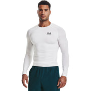 Under Armour HeatGear Compression Long-Sleeve Shirt - White/Black - LT