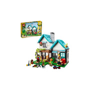 LEGO 6425619 Creator 3 in 1 Cozy House Toy Set 31139, Building Kit with 3 Different Houses plus Famil