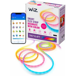 WiZ Connected 605600 Neon Smart Flex Strip, 16.4 ft (Two 8.2ft Strips),