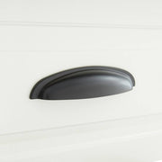 Edvard Solid Brass Curved Cup Pull - Matte Black
