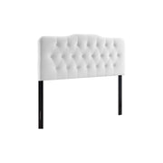 Modway MOD-6127-WHI Annabel King Diamond Tufted Performance Velvet Headboard in White