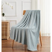 Ramallah Trading THJCH12 Fern Herringbone Jacquard Plush Flannel Throw 50