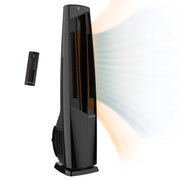 LASKO FHV801 Oscillating All Season Tower Fan and Space Heater with Remote and Timer Black