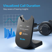 Blucalm Wireless PC Headset with Mic, Noise Cancelling, Touchscreen Smart Dock, Bluetooth 5.4, USB Dongle, Black, INSIGHT 60