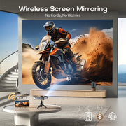 ARTSEA Wireless Portable Pico Projector, 1080p Full HD with 4K Support, Built-in Battery, Adjustable Tripod, 60-Inch Screen, Mini Outdoor Home Cinema PROJECTORA2