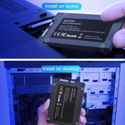 KEXIN SSDX12 512GB Internal SATA III 2.5 Inch SSD Solid State Drive 3D NAND Flash Up to 550MB/s