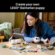 LEGO Disney 101 Dalmatians Puppy Building Set, 1,722 Pieces, Customizable Poses, Collectible DIY Kit for Adults, White and Black