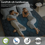 Mronae 14 Inch King Hybrid Mattress, Cooling Gel Memory Foam, Pocketed Spring, Medium Comfort, Black