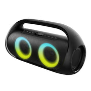 Onn. 100097809 Bluetooth Portable FM Boombox with Multicolour LED Lighting