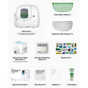 PETKIT Purobot Max Pro Self-Cleaning Cat Litter Box with AI Camera, 210 Wide-Angle, Infrared Night Vision, 8L Waste Bin, Triple Odor Removal, xSecure Safety System, White