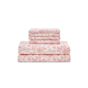 Mainstays 11-Piece Queen Bedding Set, Reversible Cream Ruffle Comforter, Pink Floral Sheet Set, Decorative Pillow