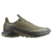 Salomon L47310300 Alphacross 5 GORE-TEX Trail Running Shoes for Men - Olive Night - 10.5M