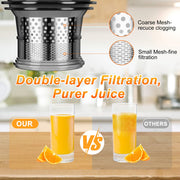 Cikuci 001 Slow Masticating Juicer, Cold Press Juicer Machines, Professional Slow Juicer for Fruits and Vegetables