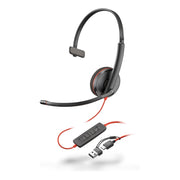 Poly Blackwire C3210 USB-C Monaural Noise-Canceling Headset with Boom Microphone, Black, 8S0L5A6ABA