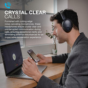JLab JBuds Lux ANC Wireless Over-Ear Headphones, Hybrid Active Noise Cancelling, 70 Hour Battery, Cloud Foam Earcups, Gray
