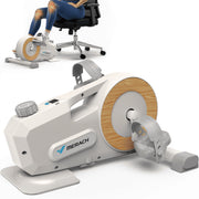 Merach Recumbent Exercise Bike, Adjustable 8-Level Magnetic Resistance, Under Desk Pedal Exerciser with LCD Fitness Tracker, White