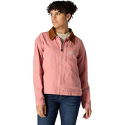 Carhartt 106208-P54 Rugged Flex Loose-Fit Canvas Detroit Jacket for Ladies, L, Rose Tint