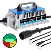 DUOYI 48V 18A Smart Battery Charger, 1250W Fully Automatic Lead Acid Golf Cart Charger, IP67 Waterproof, Trickle Maintenance, Compatible with Club Car QA4818C-B