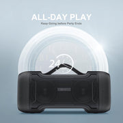 Oraolo M33 Pro Bluetooth Speaker, 40W Power, Deep Bass, IPX6 Waterproof, Wireless Stereo Sound, 24H Playtime, Built-in Mic, TF/SD Card, AUX-in, Portable with Silicone Handle