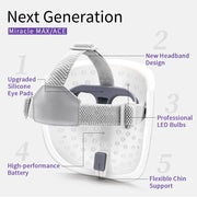 HIME SAMA LED Face Mask, 8-Color Wireless Light Therapy with Red Blue Near-Infrared, Anti-Aging Wrinkle Reduction, Lightweight USB Rechargeable Miracle ACE RB-081