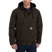 Carhartt 104050-DKB-L Washed Duck Active Jacket for Men - Dark Brown - L