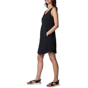 Columbia All Seasons Women's Dress, Sleeveless Sheath, Black, Small, UPF 50 Sun Protection, Omni-Shield Repellency, Comfort Stretch Fabric, 2119611010S