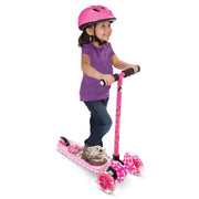 Huffy 58552 Disney Minnie 3-Wheel Lights and Sounds Tilt n Turn Scooter for Girls, Pink