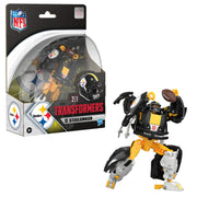 Hasbro Transformers Pittsburgh Steelers Steelsmash Action Figure, 5.5-Inch Robot to Football Helmet Convertible with Mini Football and Helmet Accessories, 7H1CBT94STJA