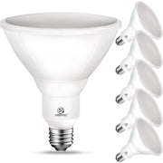 Yankon Outdoor PAR38 LED Flood Light Bulb, 11W 90W Equivalent, 900 Lumens, Daylight 5000K, Wet Rated, E26 Base, 6 Pack