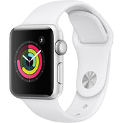 Apple Watch Gen 3 Series 3 38mm Silver Aluminum - White Sport Band MTEY2LL/A