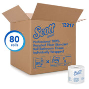 Scott Essential Bulk Toilet Paper for Business (13217) 2-PLY Standard Rolls, White, 80 Rolls 506 Sheets Per Case