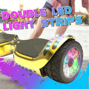 Tcdjtc LBW17 Off Road Electric Scooter, Dual 400W Motor, Self-Balance Technology, LED Lights, Bluetooth Speakers, 9 MPH Max Speed, Kids and Teens