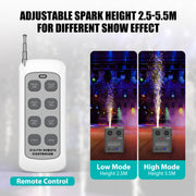 Wondnuga WD-16047US 2PCS 700W Cold Spark Machine DMX512 Firework Machine 3-16ft Adjustable for Party DJ Disco, Black