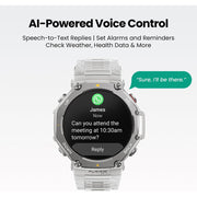 Amazfit T-Rex 3 Rugged Military Smart Watch, 48mm, GPS with Privacy, Offline Maps, 27-Day Battery, 328ft Water-Resistant, 170 Sport Modes, AI Voice Control, Gray