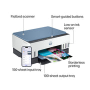 HP Smart Tank 6002 Wireless All-in-One Ink Tank Printer, High-Capacity Refillable Ink, Dual-Band Wi-Fi, Automatic Two-Sided Printing, Black