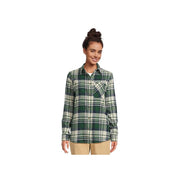 Columbia Women's Calico Basin Flannel Long Sleeve Shirt, Rain Forest Multiplaid, Cotton Blend, Regular Fit, 2XL, 2052431375XXL